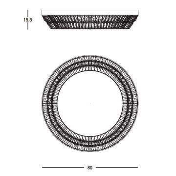 Zambelis 23049 - LED Κρυστάλλινο φωτιστικό οροφής dimming LED/55W/230V CRI 90 3000K διάμετρος 80 cm ορείχαλκος