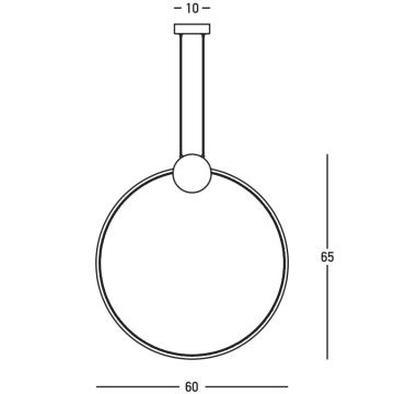 Zambelis 23094 - Led Dimmable κρεμαστό φωτιστικό οροφής LED/24W/230V 3000K χρυσαφί