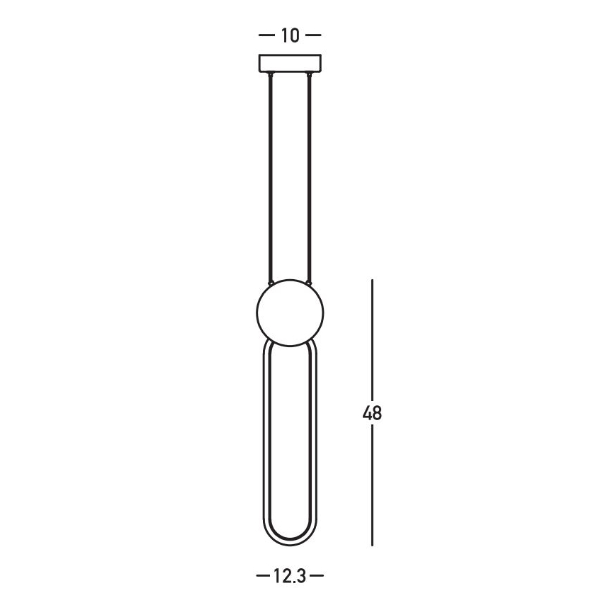 Zambelis 23100 - Led Dimmable κρεμαστό φωτιστικό οροφής LED/13W/230V 3000K χρυσαφί