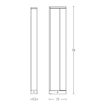 Zambelis E208 - Φωτιστικό LED εξωτερικού χώρου LED/10W/230V IP54 ανθρακί