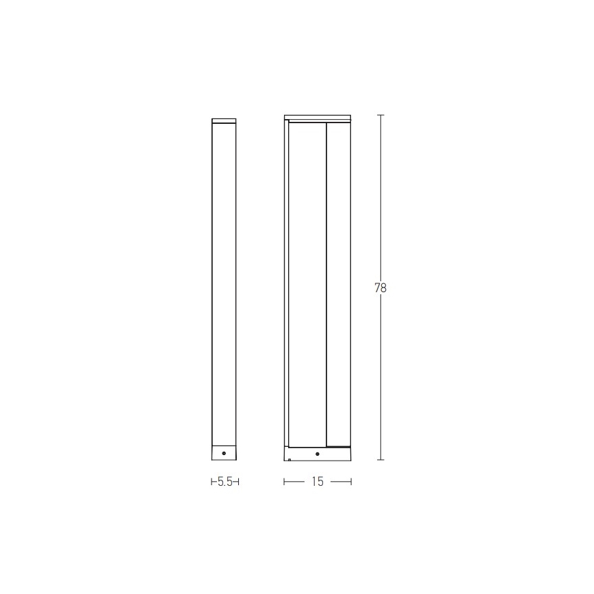 Zambelis E208 - Φωτιστικό LED εξωτερικού χώρου LED/10W/230V IP54 ανθρακί