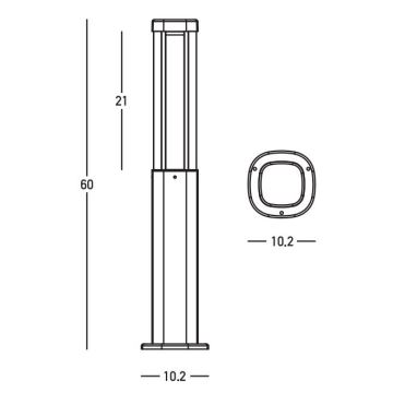 Zambelis E355 - Φωτιστικό LED εξωτερικού χώρου LED/7W/230V 3000K IP54 ανθρακί