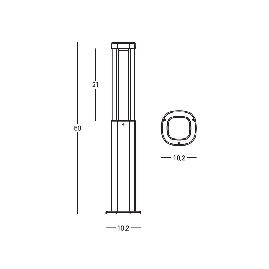 Zambelis E355 - Φωτιστικό LED εξωτερικού χώρου LED/7W/230V 3000K IP54 ανθρακί