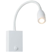 Zambelis H33 - Απλίκα τοίχου LED εύκαμπτη LED/3W/230V λευκό