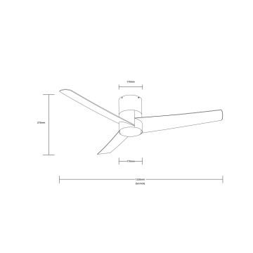 ZEVENTI - LED Ανεμιστήρας οροφής BARROSA LED/18W/230V Wi-Fi Tuya μαύρο + τηλεχειριστήριο