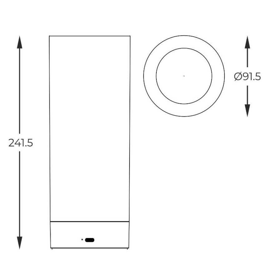 Zuma Line - LED Dimmable επαναφορτιζόμενο επιτραπέζιο φωτιστικό LED/1,2W/230V γκρι IP54