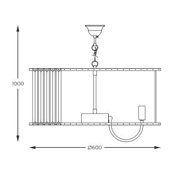 Zuma Line - Κρεμαστό φωτιστικό οροφής 10xE14/40W/230V χρυσαφί