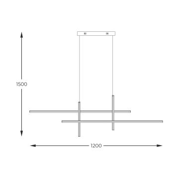 Zuma Line -  Κρεμαστό φωτιστικό οροφής LED LED/42W/230V 3000/4000/6000K χρυσαφί