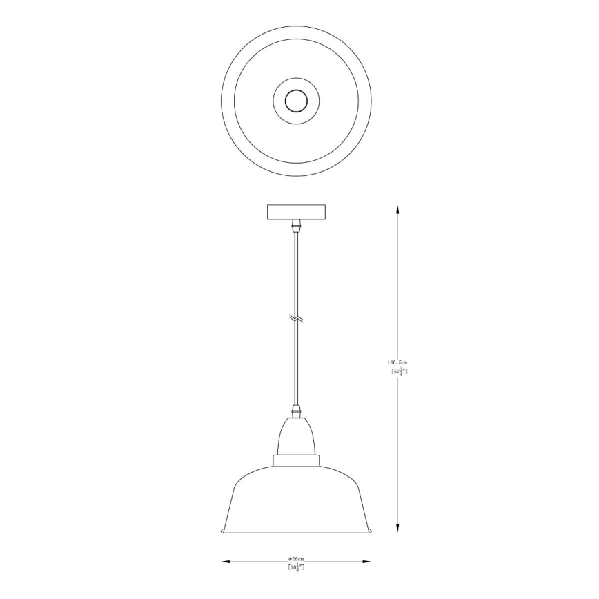 Zuma Line -  Κρεμαστό φωτιστικό οροφής 1xE27/40W/230V μαύρο