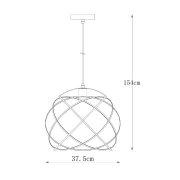 Zuma Line - Κρεμαστό φωτιστικό οροφής 1xE27/40W/230V μαύρο