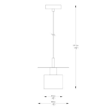 Zuma Line - Πολύφωτο με συρματόσχοινο 1xE27/40W/230V χρυσαφί