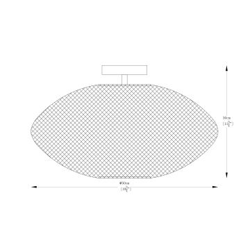 Zuma Line - Πλαφονιέρα οροφής 1xE27/40W/230V μαύρο