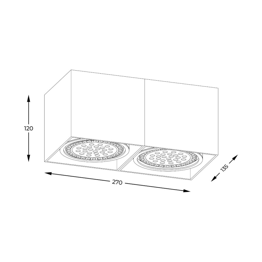 Zuma Line - Φωτιστικό σποτ 2xGU10-ES111/15W/230V λευκό