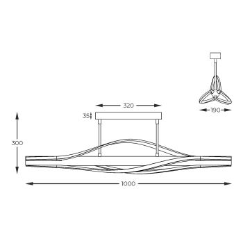 Zuma Line -  Κρεμαστό φωτιστικό οροφής LED LED/30W/230V