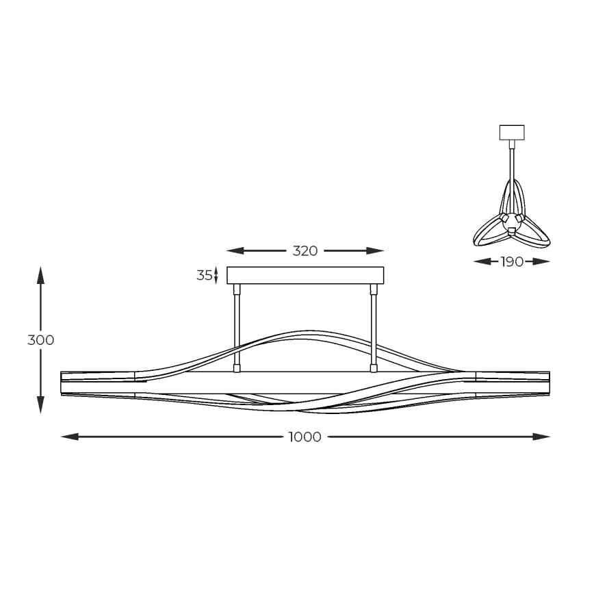 Zuma Line -  Κρεμαστό φωτιστικό οροφής LED LED/30W/230V