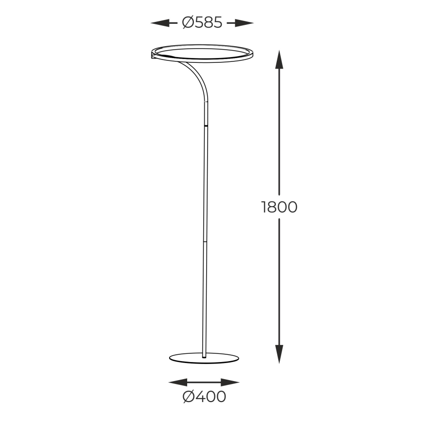 Zuma Line - Επιδαπέδια λάμπα LED LED/24W/230V μαύρο