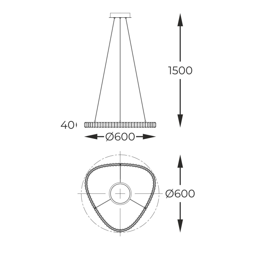 Zuma Line - LED Dimming κρύσταλλο πολύφωτο on a string LED/25W/230V 3000-6000K + τηλεχειριστήριο