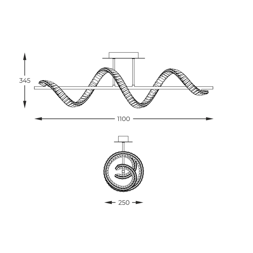 Zuma Line - LED Dimming Κρεμαστό φωτιστικό οροφής LED/24,5W/230V 3000-6000K + τηλεχειριστήριο