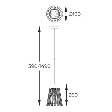 Zuma Line - Κρεμαστό φωτιστικό οροφής 1xE14/40W/230V χρυσαφί