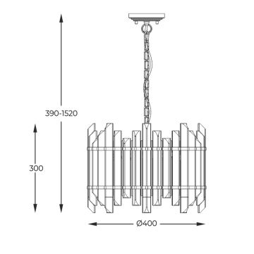 Zuma Line - Κρεμαστό φωτιστικό οροφής 6xG9/42W/230V χρυσαφί