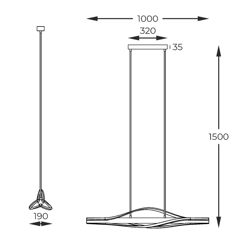 Zuma Line -  Κρεμαστό φωτιστικό οροφής LED LED/30W/230V