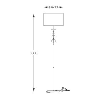 Zuma Line - Επιδαπέδια λάμπα 1xE27/60W/230V μαύρο