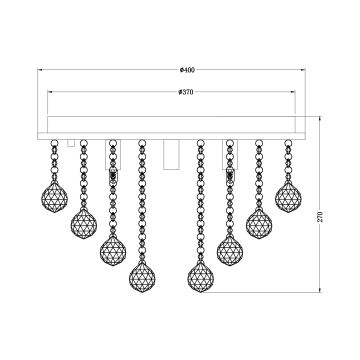 Zuma Line - Φωτιστικό οροφής 5xG9/42W/230V χρυσαφί