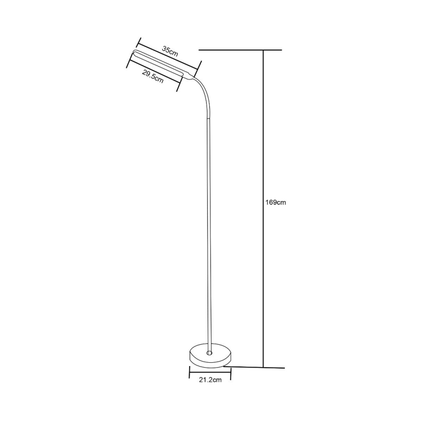 Zuma Line - Επιδαπέδια λάμπα dimming LED LED/10W/230V 3000/4500/6500K μαύρο