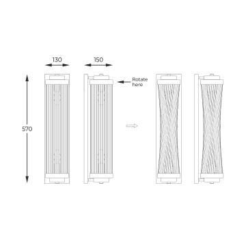 Zuma Line - Φωτιστικό τοίχου 2xE14/60W/230V χρυσαφί