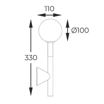 Zuma Line - Φωτιστικό τοίχου 1xG9/4W/230V μαύρο