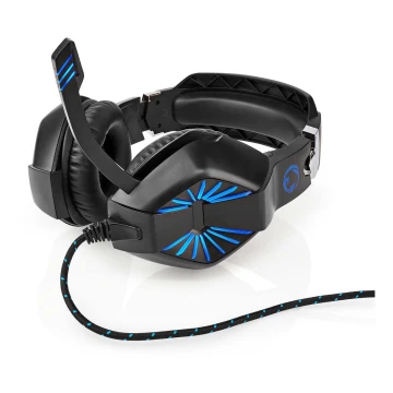 Ακουστικά gaming LED με μικρόφωνο μαύρο/μπλε