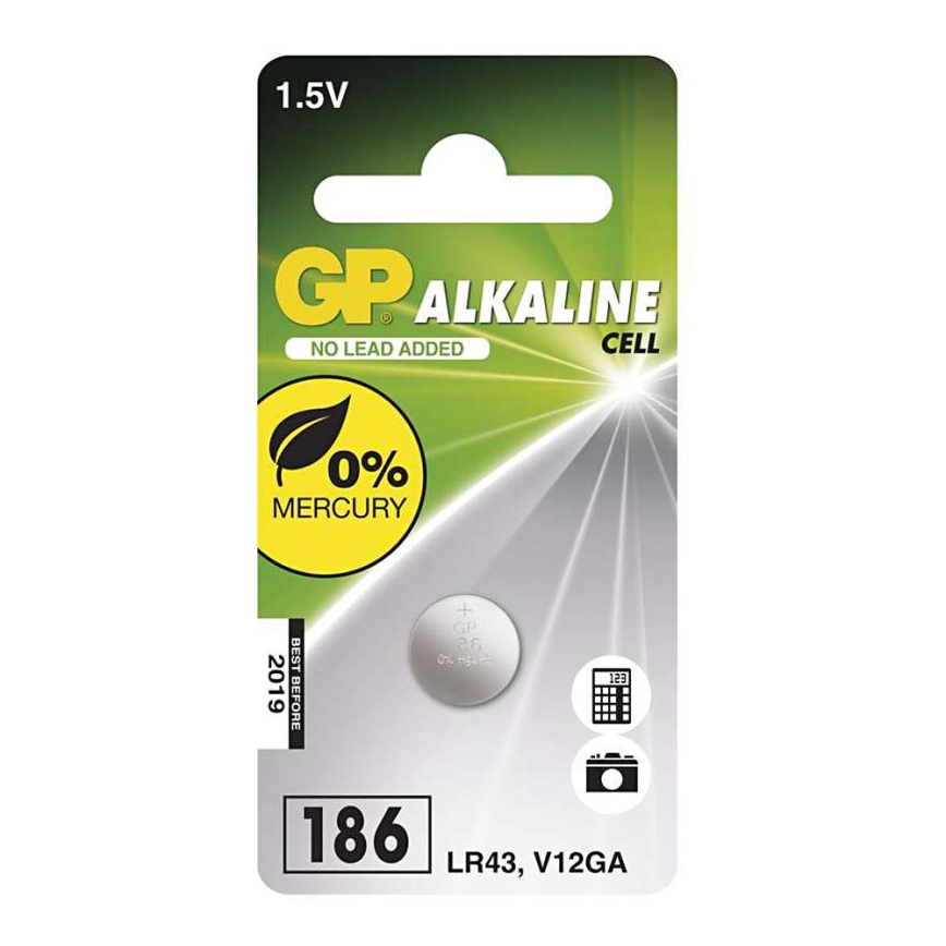 Αλκαλική μπαταρία κουμπί LR43 GP ALKALINE 1,5V/70 mAh