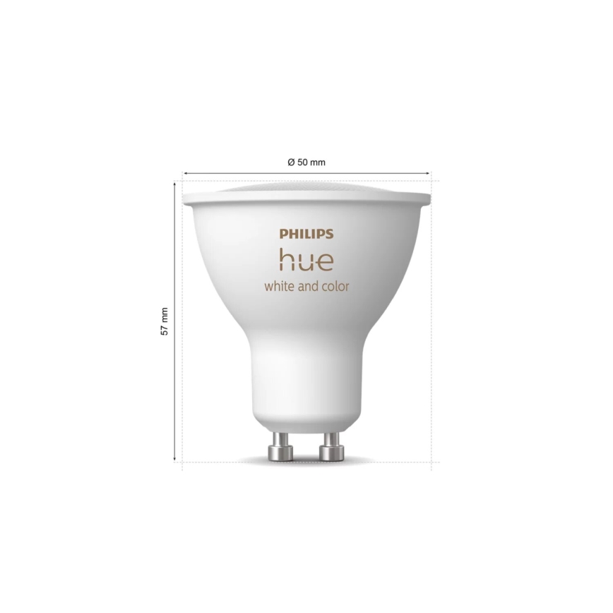 Βασικό σετ Philips Hue WHITE AND COLOR AMBIANCE 3xGU10/4,2W/230V 2000-6500K + μια συσκευή προς σύνδεση