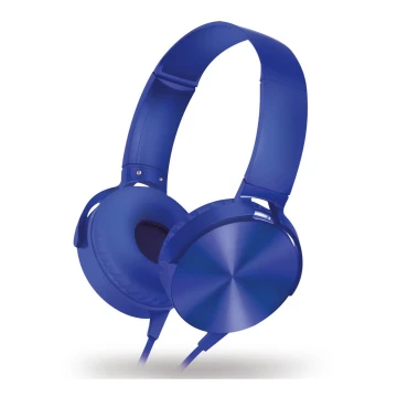 Ενσύρματα ακουστικά με μικρόφωνο μπλε