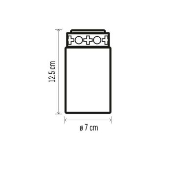 Εξωτερική διακόσμηση LED 1xLED/2xC IP44 κόκκινο