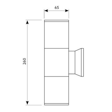 Εξωτερικό φωτιστικό τοίχου  QUAZAR3 2xGU10/50W/230V  IP44