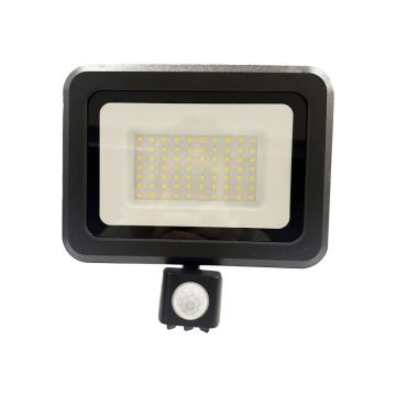 Εξωτερικός προβολέας LED με αισθητήρα LED/50W/230V 4000K IP44 μαύρο