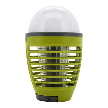 Επαναφορτιζόμενη ηλεκτρική εντομοπαγίδα & Λάμπα LED L LED/2W/3,7V 1800 mAh IPX4 πράσινο