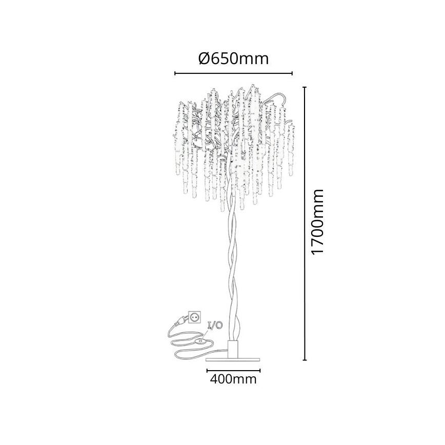 Επιδαπέδια κρυστάλλινη λάμπα 5xG9/40W/230V χρυσαφί