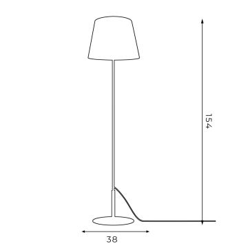 Επιδαπέδια λάμπα ARDEN 1xE27/60W/230V πράσινο/χρυσαφί