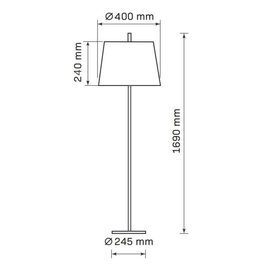 Επιδαπέδια λάμπα ELENA 1xE27/20W/230V λευκό