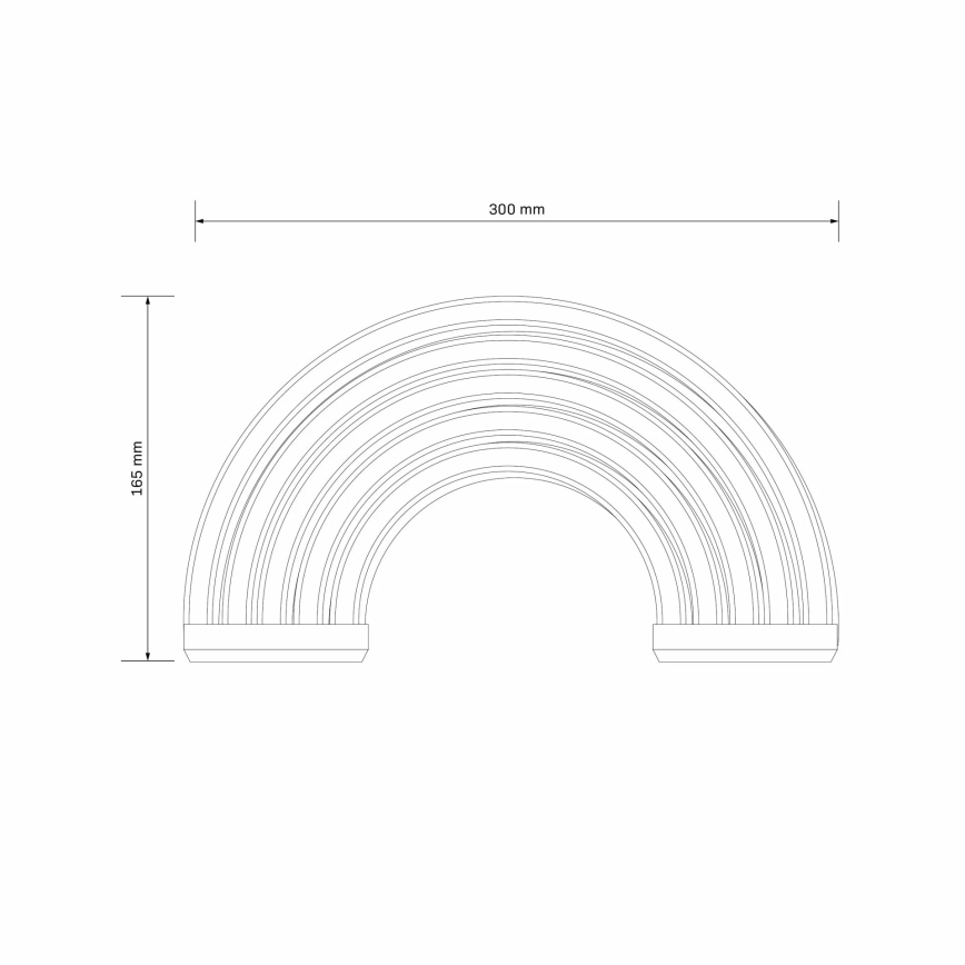 Επιτοίχιο Διακοσμητικό Φωτιστικό Neon RAINBOW LED/3W/3xAA πολύχρωμο