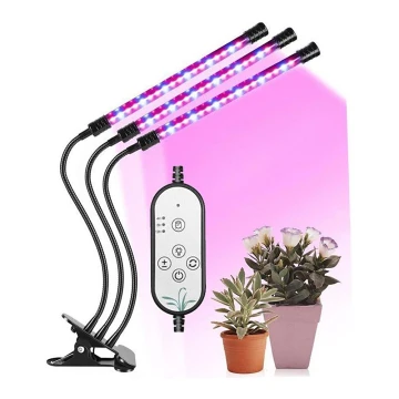 Επιτραπέζιο φωτιστικό LED Dimmable με κλιπ ανάπτυξης φυτών LED/12W/5V