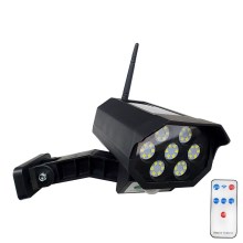 Ηλιακή εικονική κάμερα ασφαλείας LED με αισθητήρα LED/3,7V IP44 μαύρο + τηλεχειριστήριο