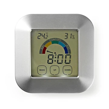 Θερμόμετρο με μετρητή υγρασίας και χρονόμετρο 2xAAA