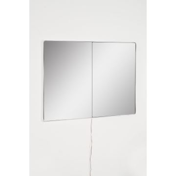 Καθρέφτης τοίχου LED με οπίσθιο φωτισμό RECTANGULAR 80x60 cm λευκό