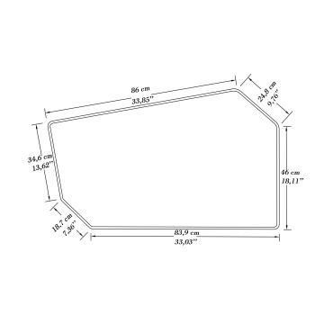 Καθρέφτης τοίχου TARZ 49x86 cm λευκό