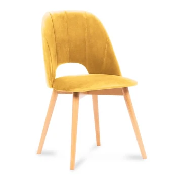 Καρέκλα τραπεζαρίας TINO 86x48 cm κίτρινο/οξιά