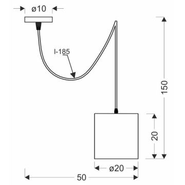 Κρεμαστό φωτιστικό οροφής ATLANTA 1xE27/40W/230V λευκό