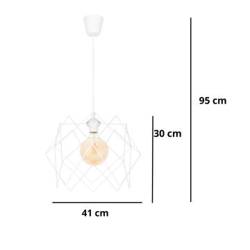 Κρεμαστό φωτιστικό οροφής GALL 1xE27/60W/230V λευκό